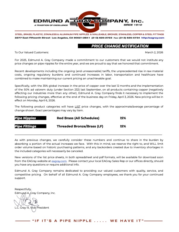 EAGray 2026-Apr Price Change Letter